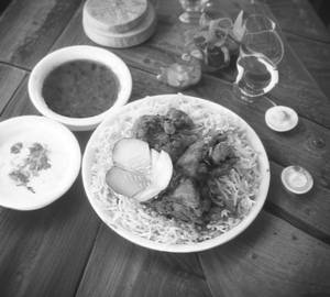 Hyderabadi Chicken Dum Biryani  Full + Water Bottle+ Paper Plate