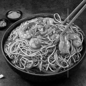 Schezwan Prawns Noodles 