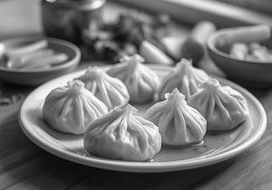 Veg Steamed Momos (6 Pcs)