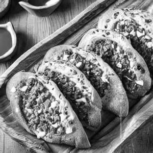 Mutton Keema Garlic Bread