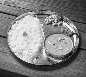 Paneer Subzi Rice Tiffin Thali