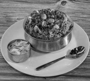 Mushroom biryani