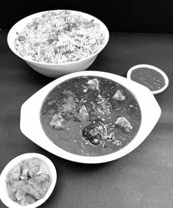 Egg Fried Rice Mixed With Chicken Manchurian Gravy