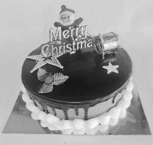 Chocolate Cake With Christmas Decoration ( 500 gm)