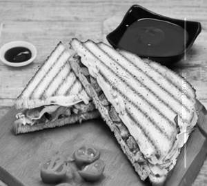 Chicken Tikka Cheese Club Sandwich