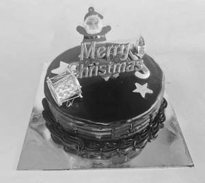 Truffle Cake With Christmas Decoration ( 500 gm)