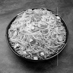 Mushroom baby corn fried rice noodles