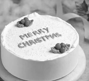 Merry Christmas Special Vanilla Cake  (1000 g)