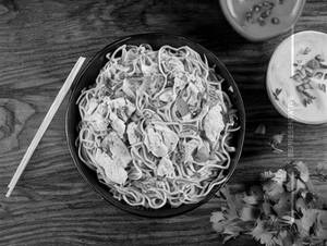 Butter garlic chicken noodles