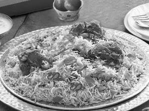 Mutton Biryani With Boondi Raita