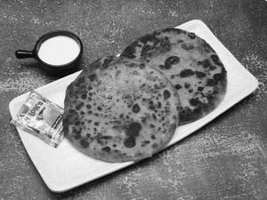 2 Aloo Pyaz Paratha (tandoor) + Curd + Pickle