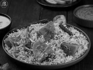 Dum Aloo Biryani With Boondi Raita