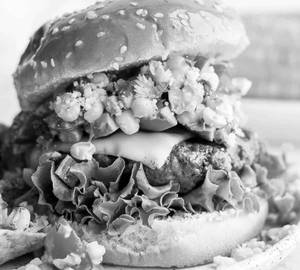 Corn cheese grilled burger