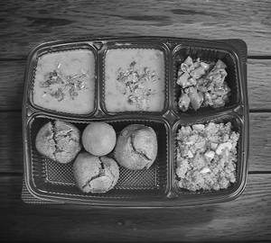 Daal Baati thali With Choorma( Desi Ghee)