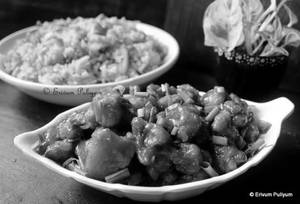 Veg Fried Rice + Gobi Manchurian