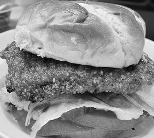 Crispy chicken burger