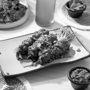 Paneer Satay In Schezwan Sauce