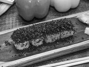 Crispy Vegetable Maki, Dehydrated Spinach Sushi