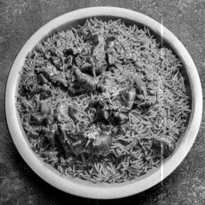 Mutton Sukka Rice Plate