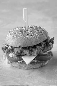 Chicken strip burger
