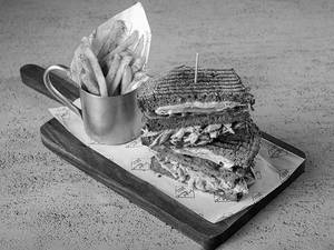 Smoke House Boss Club Non Veg Sandwich In Grilled Whole Wheat