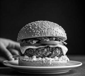 Simple aloo tikki burger