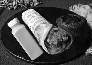 Butter Chicken Roll + Chocolava Cake + Coffee Frappe