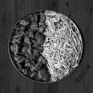 1 Veg Chowmein + Chilli Chicken Dry (5 Pcs)