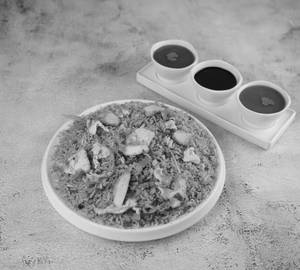 Chicken with egg fried rice