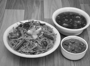 Paneer Manchurian + Veg Noodles+ Tomato Soups