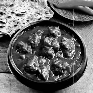 Green beef masala