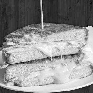 Double egg cheese bread omelette