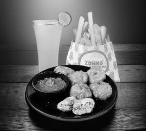 Classic Mix Veg Fried Momos+French Fries+Any Mojito