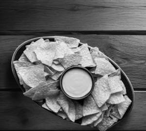 Nachos Chips with Cheese Dip