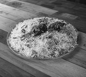 Chicken fry piece biryani