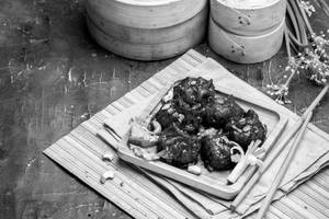 Chicken manchurian momos