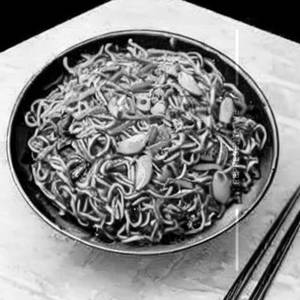 Mushroom singapur noodles
