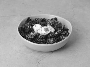 Charred Asparagus Black Rice Risotto