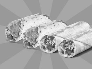 2 Crispy Potato Wrap + 2 Habanero Burrito Veg @ 75 each