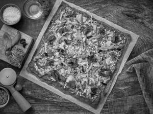 Chicken, Mushroom, Flat Bread