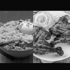 1 Chicken  Biryani 500ml+tandoori Qtr1