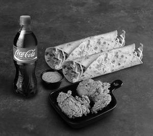 2 Hot & Crispy, 2 Chicken Wraps, 1 Dip & 750 Ml Coke