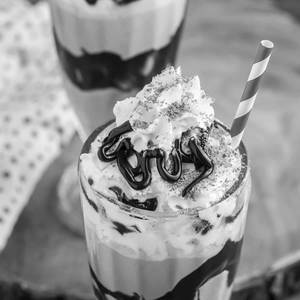 Chocolate ice cream shake