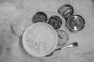 Meals with meencharu and rasam