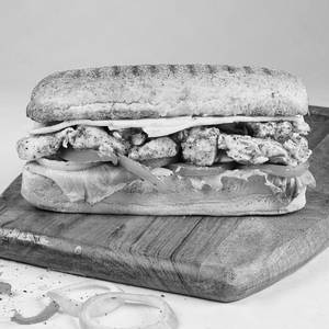 Cheesy Chicken Sandwich (With Peri Peri Lavash Chips)