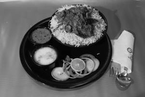 Mushroom biryani