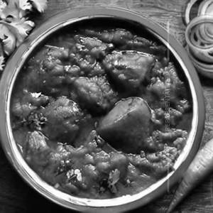 Baingan Aloo (Red Gravy)