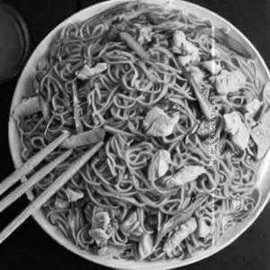 Chicken noodles Chinese Dinner