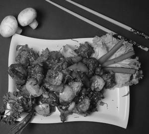 Chilly mushroom dry