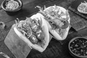 Goat Cheese & Pickled Mushroom Bao